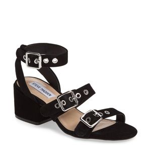 Steve Madden black suede sandals